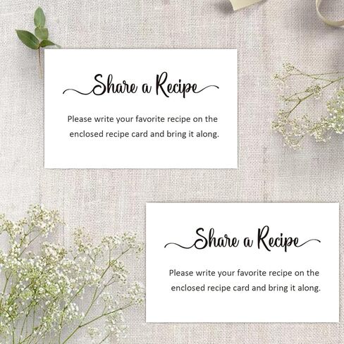 KONKAVA 50 بطاقة طلب وصفة الزفاف، طلب بطاقة وصفة لحفل الزفاف، إدراج دعوة لحفل زفاف الطفل، (3.5 بوصة × 2 بوصة) in Kuwait