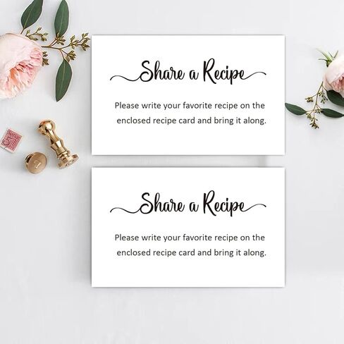 KONKAVA 50 بطاقة طلب وصفة الزفاف، طلب بطاقة وصفة لحفل الزفاف، إدراج دعوة لحفل زفاف الطفل، (3.5 بوصة × 2 بوصة) in Kuwait