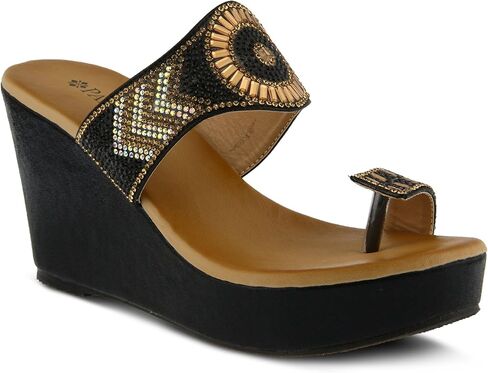 صندل هينا للسيدات من PATRIZIA باللون الأسود مقاس EU 38 / مقاس US 7.5-8 in Kuwait