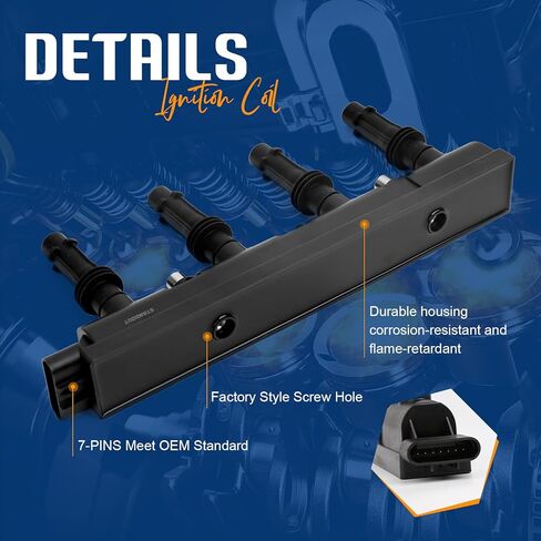 STANDOUT IGNITION COIL PACK UF669 & Iridium Spark Plug Compatible with Chevy Cruze1.4L(2011-2025),Sonic1.4L(2012-2020),Volt1.4L(2011-2017),Trax1.4L(2013-2021),Buick Encore1.4L(2013-2021) in Saudi Arabia