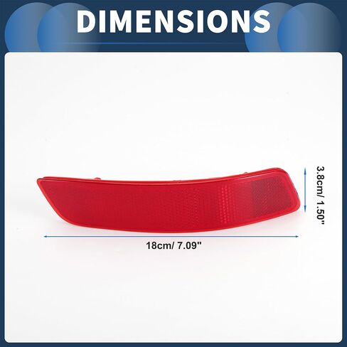 Bumper Reflector Rear Right 7.09"x1.50" Bumper Reflector Side Marker No.81910-30040 for Lexus ES300h 2013-2018 Plastic Red Durable in Saudi Arabia