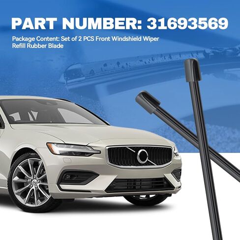 31693569 مجموعة إعادة تعبئة شفرة ممسحة الزجاج الأمامي المتوافقة مع 2019-2025 فولفو S60 V60 B5 T5 T8 in Kuwait