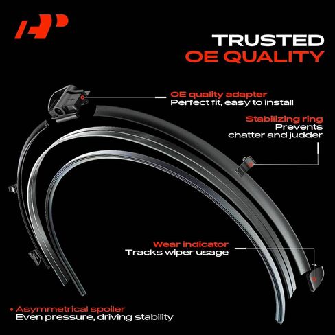 A-Premium 22"+18"+12" Windshield Wiper Blades Compatible with Saturn Astra 2008-2009 - Front Rear Wipers Blade Set for SL/Snap Claw Arm Connector, with Wear Indicator & Towel, Pack of 3 in Saudi Arabia