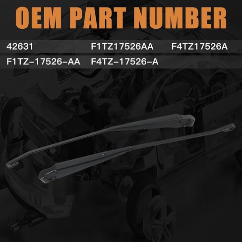Pair 42631 Front Windshield Wiper Arm F1TZ-17526-AA Replacement Kit fit for Ford F-150 1991-1996 F-250 1991-1996 Bronco 1991-1996 F-350 1991-1997 F-Super Duty 1991-1997 Replace F1TZ17526AA in Kuwait