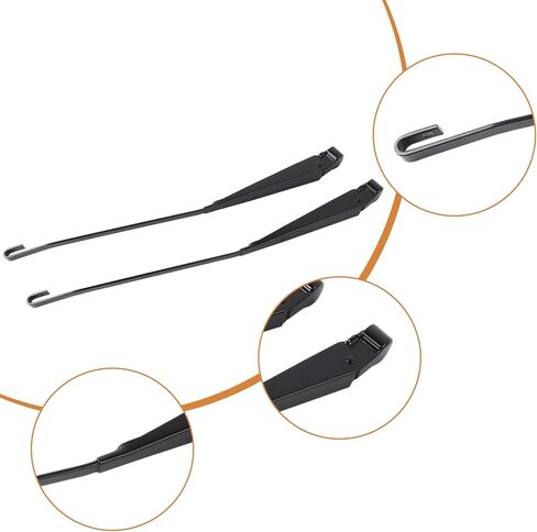 Pair 42631 Front Windshield Wiper Arm F1TZ-17526-AA Replacement Kit fit for Ford F-150 1991-1996 F-250 1991-1996 Bronco 1991-1996 F-350 1991-1997 F-Super Duty 1991-1997 Replace F1TZ17526AA in Kuwait