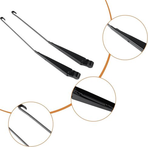 Pair 42631 Front Windshield Wiper Arm F1TZ-17526-AA Replacement Kit fit for Ford F-150 1991-1996 F-250 1991-1996 Bronco 1991-1996 F-350 1991-1997 F-Super Duty 1991-1997 Replace F1TZ17526AA in Kuwait