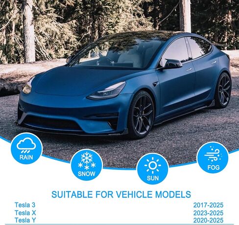 استبدال مساحات الزجاج الأمامي CJPPPZIW® لطراز Tesla 3 2017-2025/Tesla Model X 2023-2025/Tesla Model Y 2020-2025، خالية من الخطوط، شفرات ممسحة صفراء عالية الجودة لجميع المواسم - 26 بوصة + 19 بوصة (عبوة من 2) in Kuwait