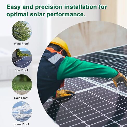 كابل شمسي 10AWG - سلك تمديد للوحة الشمسية بطول 50 قدمًا، سلك PV 10 قياسات مع غطاء حماية مثبطات اللهب موصل مقاوم للماء للإناث والذكور للمركبات الترفيهية والأنظمة الكهروضوئية والألواح الشمسية (50 قدمًا) in Kuwait