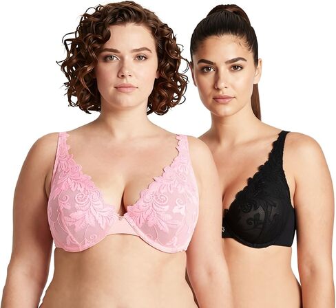 Curve Muse Women's Plus Size Minimizer Unlined Underwire Full Coverage Bra in Saudi Arabia