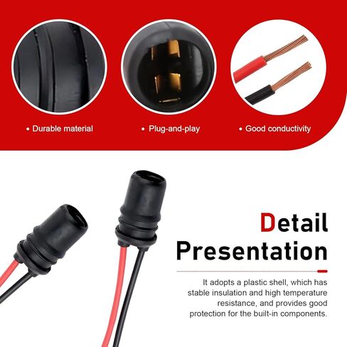 6PCS Car T10 Instrument Bulb Socket, 4.72" Copper T10 Extension Harness with Rubber Plug, 194 Bulb Female Pre-wired Connector, Universal for Most Vehicles (Multicolored) in Kuwait