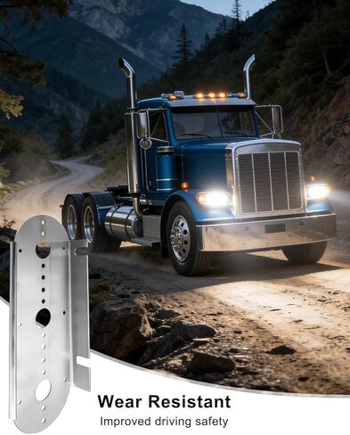 15" Stainless Steel Air Cleaner Front Light Brackets Kit Fit for Peterbilt 3, Watermelon Light Bracket Radius End in Saudi Arabia