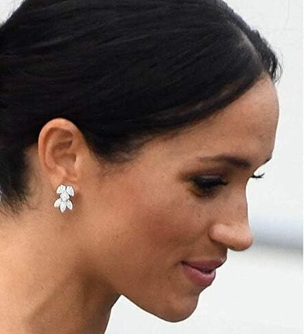 أقراط ميغان ماركل بروفة العشاء المكعبة من الزركونيا مستوحاة in Kuwait