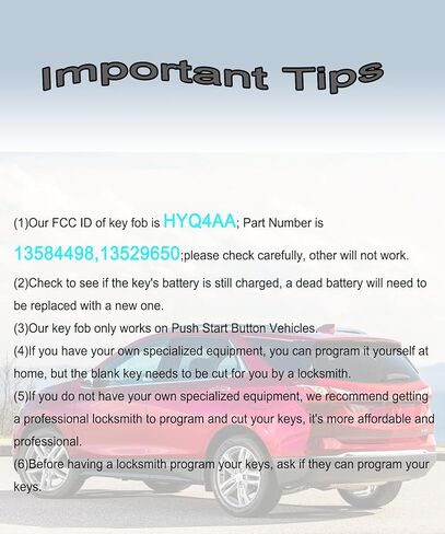 Smart Key Fob for Chevrolet Equinox 2018-2024, YIKEBALOG Keyless Entry Proximity Remote Control Key Fob Compatible with Chevrolet Equinox 2018-2024 HYQ4AA 13584498 13529650 in Saudi Arabia