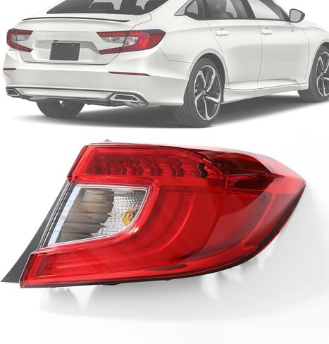 Tail Light Compatible With 2018 2019 2020 2021 2022 Honda Accord Sedan Outer Replace:33550TVAA01 (Right Passenger Side) in Saudi Arabia