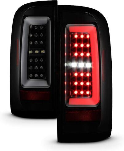 ACANII - For 2015-2022 Chevy Colorado Black Smoked Full LED w/Light Tube Tail Lights Brake Lamps Pair Set Left+Right in Saudi Arabia