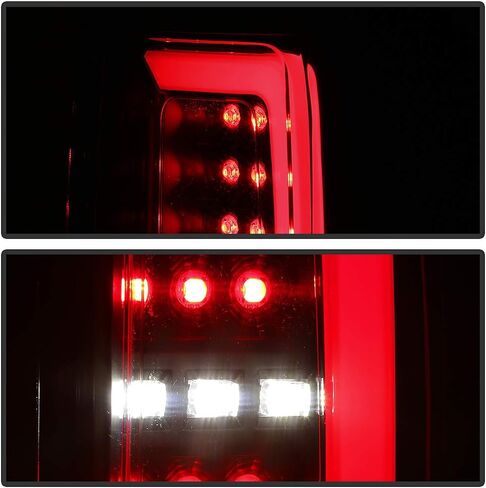 ACANII - For 2015-2022 Chevy Colorado Black Smoked Full LED w/Light Tube Tail Lights Brake Lamps Pair Set Left+Right in Saudi Arabia