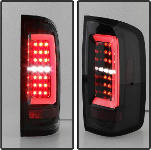 ACANII - For 2015-2022 Chevy Colorado Black Smoked Full LED w/Light Tube Tail Lights Brake Lamps Pair Set Left+Right in Saudi Arabia