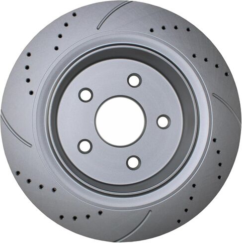 Bison Performance Drilled Slotted Coated Vented 352mm G3000 Cast Iron 5 Lugs Disc Rotors and TRW Pro Metallic Pad Set with Hardware Rear Brake Kit For Chrysler Aspen Dodge Durango Ram 1500 Classic in Saudi Arabia