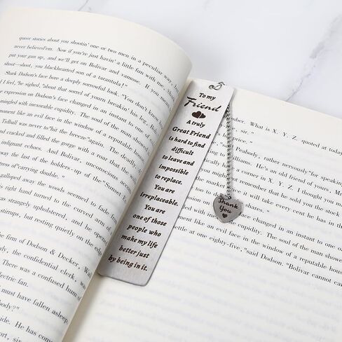 Ouligay أفضل صديق الهدايا المرجعية للنساء محبي الكتاب، علامة كتاب معدنية للقراءة، أفضل صديق هدية عيد ميلاد التخرج للنساء الصداقة لمسافات طويلة لأفضل صديق زميل العمل Bestie Bff Bookish in Kuwait