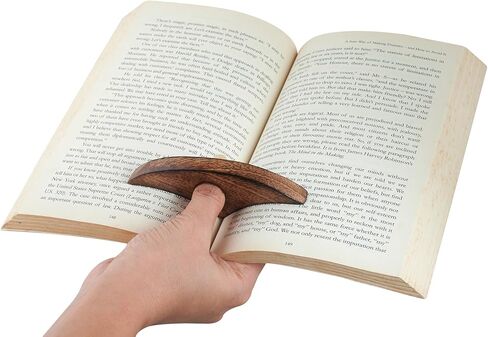 حامل صفحة كتاب خشبي لهدايا عيد الميلاد - مشبك لصفحة الإبهام مقاس 3 بوصات بدون استخدام اليدين للكتب ملحق قراءة خفيف الوزن للدراسة والطبخ والسفر مقاس إبهام 22 مم (متوسط) in Kuwait