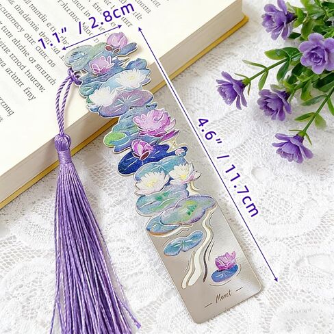 5 قطع من الإشارات المرجعية المعدنية مع شرابة، علامات كتاب جميلة على شكل زهرة للقراءة، علامات كتاب لطيفة للكتاب، والأطفال، والمراهقين، والقراء الرجال، والقراء النساء، وإكسسوارات القراءة هدايا لمحبي الكتب in Kuwait