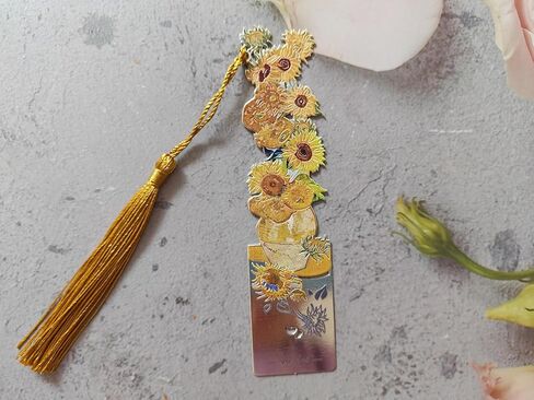 5 قطع من الإشارات المرجعية المعدنية مع شرابة، علامات كتاب جميلة على شكل زهرة للقراءة، علامات كتاب لطيفة للكتاب، والأطفال، والمراهقين، والقراء الرجال، والقراء النساء، وإكسسوارات القراءة هدايا لمحبي الكتب in Kuwait