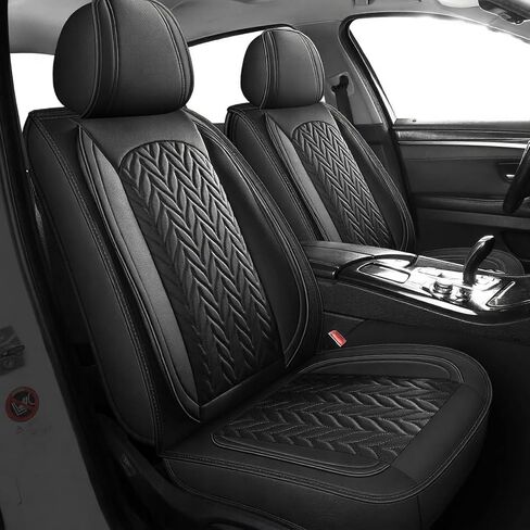 أغطية مقاعد MIROZO، أغطية مقاعد السيارة العالمية مجموعة كاملة من أغطية مقاعد السيارة لمعظم سيارات السيدان والشاحنات وسيارات الدفع الرباعي لسيارة Elantra Sonata Sportage CRV Accord Chevy (مجموعة كاملة، أسود وأزرق) in Kuwait