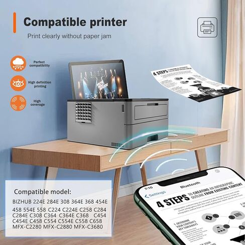 1 حزمة WX-103 استبدال صندوق الحبر الأسود لكونيكا مينولتا WX-103 يعمل مع bizhub 308 C224 C258 C284 C308 C364 C368 C454 C458 C554 C558 C658 MFX-C2280 MFX-C2880 MFX-C3680 | A4NNWY1 in Kuwait