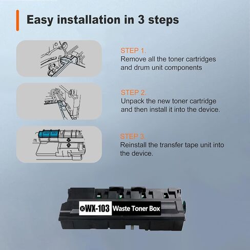 1 حزمة WX-103 استبدال صندوق الحبر الأسود لكونيكا مينولتا WX-103 يعمل مع bizhub 308 C224 C258 C284 C308 C364 C368 C454 C458 C554 C558 C658 MFX-C2280 MFX-C2880 MFX-C3680 | A4NNWY1 in Kuwait