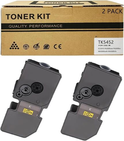 TK5452K Toner Compatible for Kyocera TK5452 TK-5452 Black Toner Compatible for Kyocera ECOSYS PA2600cwx PA2600cx MA2600cwfx MA2600cfx Printer 2 Pack in Kuwait