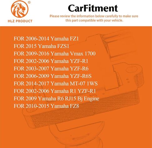 ملف إشعال عالي الطاقة F6T558 2C0823100000 4C8823100000 5PW8231000 مجموعة من 4 متوافقة مع Yamaha FZ1 FZS1 Vmax 1700 YZF-R1 YZF-R6 YZF-R6S MT-07 1WS R1 YZF-R1 محرك R6 RJ15 Bj FZ8 in Saudi Arabia
