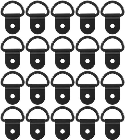 20 PCS D Ring Tie Down Anchor Black Heavy Duty D Ring Trailer Tie Downs for Truck, Trailer, Boat, Camper, Cargo Control & Surface Mount in Kuwait