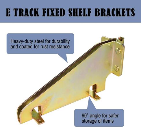 ENJ 2 حزمة من دعامات الرف الثابتة للمسار E، ملحقات المسار E للمقطورة المغلقة، ورشة العمل والجراج، الحد الأقصى للحمل 1800 رطل in Kuwait