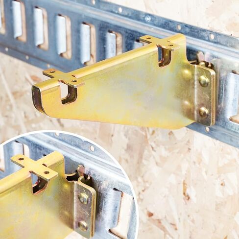 ENJ 2 حزمة من دعامات الرف الثابتة للمسار E، ملحقات المسار E للمقطورة المغلقة، ورشة العمل والجراج، الحد الأقصى للحمل 1800 رطل in Kuwait