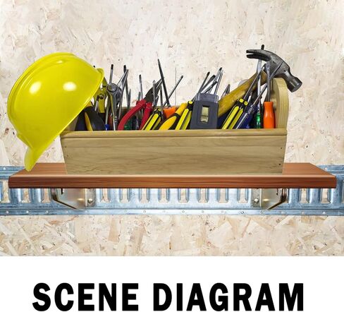 ENJ 2 حزمة من دعامات الرف الثابتة للمسار E، ملحقات المسار E للمقطورة المغلقة، ورشة العمل والجراج، الحد الأقصى للحمل 1800 رطل in Kuwait