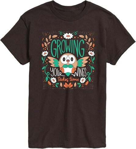 Pokémon - Rowlet Growing Your Wings Takes Time - Men's Short Sleeve Graphic T-Shirt in Saudi Arabia