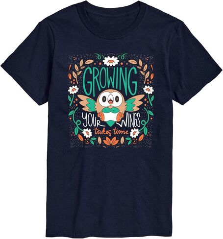 Pokémon - Rowlet Growing Your Wings Takes Time - Men's Short Sleeve Graphic T-Shirt in Saudi Arabia