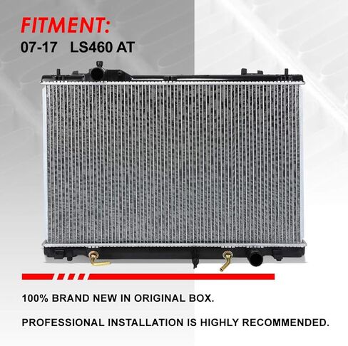 مشعاع Auto Dynasty متوافق مع 07-17 Lexus LS460 XF40 AT، DPI 13037 مشعاع تبريد بصف واحد على طراز المصنع، قلب من الألومنيوم in Saudi Arabia