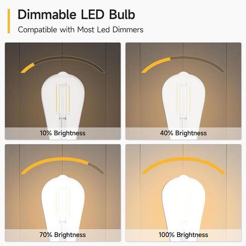 SHINESTAR 8-Pack G25 Globe Light Bulbs, Warm White 2700K, Dimmable, E26 LED Bulb 60 watt Equivalent, Vintage Light Bulbs for Vanity Mirror in Kuwait