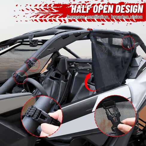 StarknightMT X3 Window Nets Maverick X3 Side Windows Compatible with 2017+ Maverick X3 & X3 Max Front Upper Door Windows in Saudi Arabia