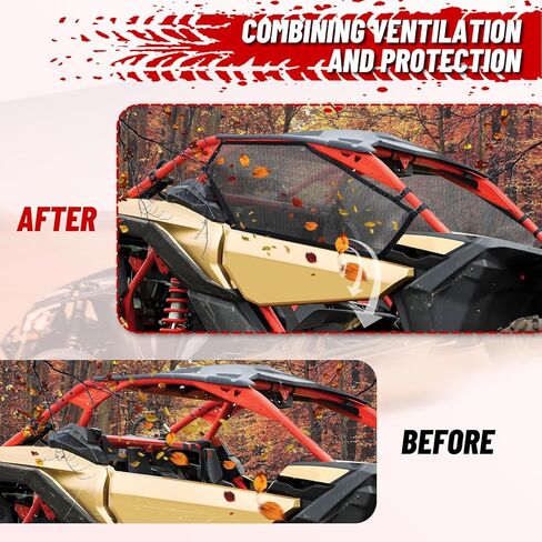 StarknightMT X3 Window Nets Maverick X3 Side Windows Compatible with 2017+ Maverick X3 & X3 Max Front Upper Door Windows in Saudi Arabia