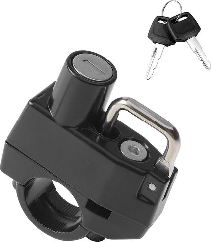 Motorcycle Helmet Lock,Car Accessories Aluminum Alloy Anti Theft Motorcycle Lock,Universal Tamper-Proof Helmet Locks with 2 Keys,Fits Most Motorbike Scooter Street Bike (Helmet Lock+Cable) in Kuwait