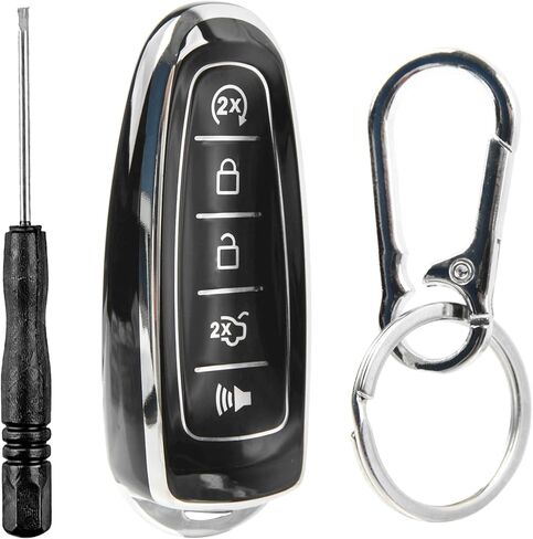 Key Fob Remote Shell Case Cover Protector Thermoplastic Polymer for 2011-2020 Ford Edge Escape Explorer Expedition Flex Focus Lincoln Navigator (M3N5WY8609, 164-R8092, 164-R7995) (Pack of 2) in Saudi Arabia