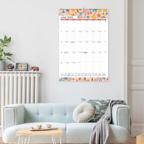 SUNEE 2026 Wall Calendar Large 22.75"x15.5", 21 Month Calendar (Ends December 2027), Vertical Extra Large, Seasons Color in Kuwait