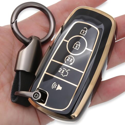 for Ford Key Fob Cover with Keychain TPU Key Case Fit for C-Max Edge Escape Expedition Explorer Flex Focus Taurus in Kuwait