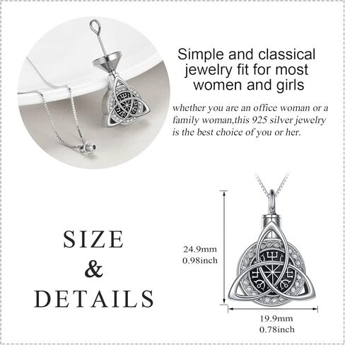 YAFEINI Celtic Urn Necklace for Ashes for Women Cremation Jewelry for Ashes Memory Jewelry for Women Men Unisex in Saudi Arabia