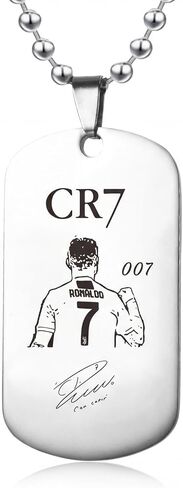 Number 7 Soccer Star Necklace World Cup Chain No.7 Football Star Tag Pendant 2026 for Men Women Sports Jewelry Gift for Football Fans Design 007 Accessories Merchandise in Kuwait