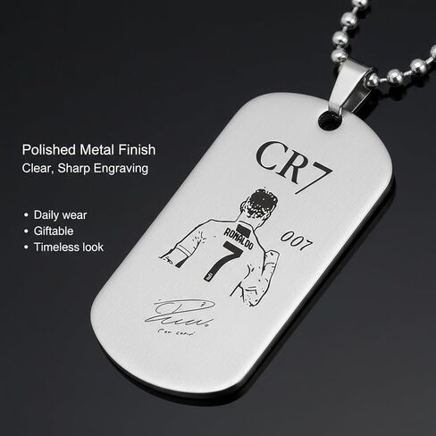 Number 7 Soccer Star Necklace World Cup Chain No.7 Football Star Tag Pendant 2026 for Men Women Sports Jewelry Gift for Football Fans Design 007 Accessories Merchandise in Kuwait