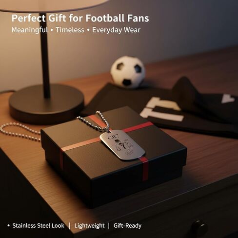 Number 7 Soccer Star Necklace World Cup Chain No.7 Football Star Tag Pendant 2026 for Men Women Sports Jewelry Gift for Football Fans Design 007 Accessories Merchandise in Kuwait