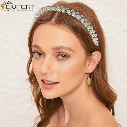 4 قطع عصابات رأس الزفاف للنساء عصابات رأس معدنية لامعة غير قابلة للانزلاق عصابة رأس مفردة مزدوجة من اللؤلؤ طوق شعر العروس وحفلات الزفاف وحفلات العازبة وإكسسوارات الشعر in Kuwait